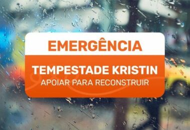 Campanha solidária “Tempestade Kristin – Apoiar para Reconstruir”