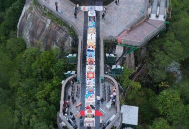 Tapete de Corpus Christi no Santuário Cristo Redentor