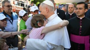 O sonho de Olga, uma jovem com deficiência: “abraçar o Papa”. Em Madri conseguiu