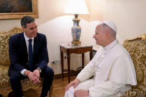 Papa encontra o presidente do governo espanhol, Pedro Sánchez