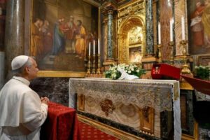 Leão XIV, em 7 de setembro, no Santuário da Mãe do Bom Conselho, em Genazzano